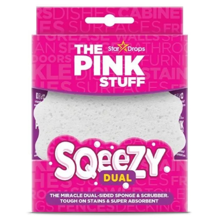 Губка для прибирання двостороння The Pink Stuff Sqeezy Dual Sided, 1 шт (823453) - 